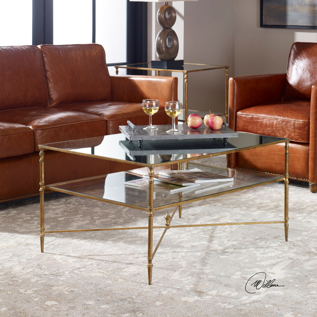 Uttermost Henzler Mirrored Glass Coffee Table