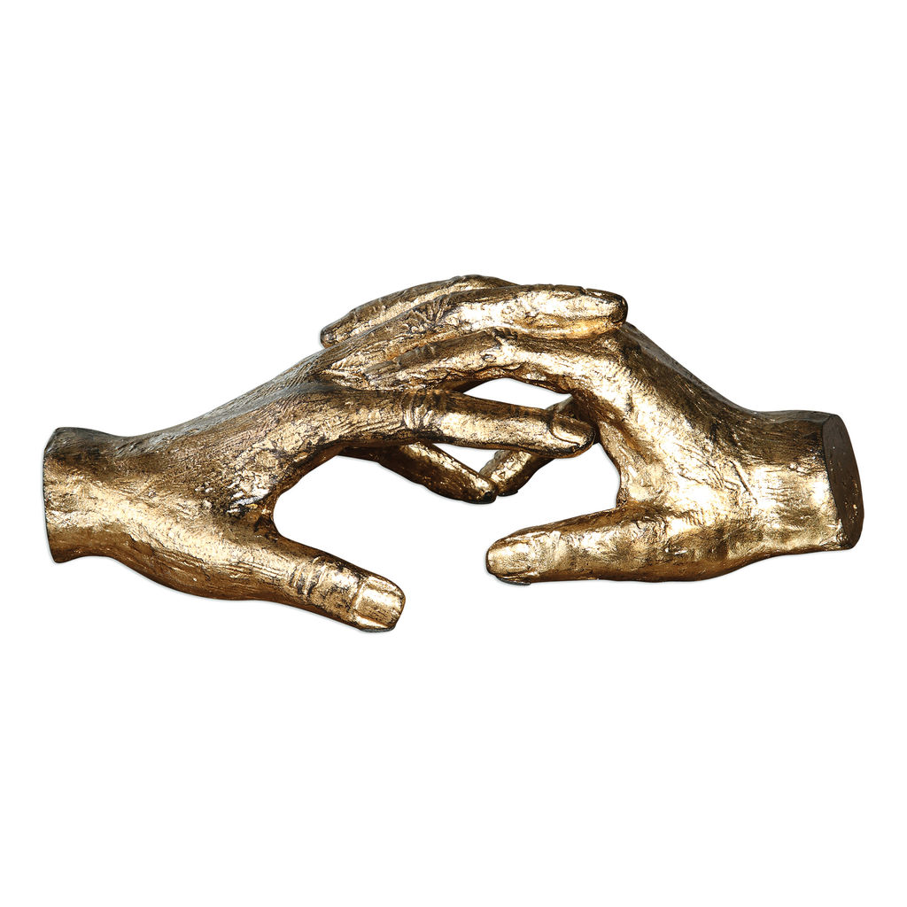 Preview image for Hold My Hand Gold Sculpture