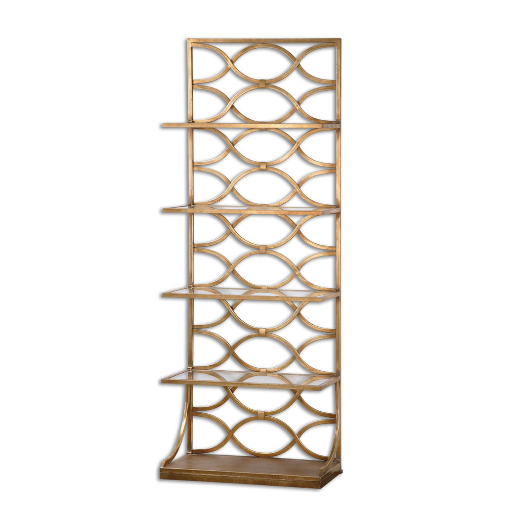 Preview image for Gold Etagere Shelving Unit