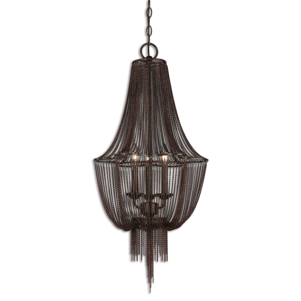 Preview image for Draped Jewelry Chain Oil Rubbed Bronze Chandelier