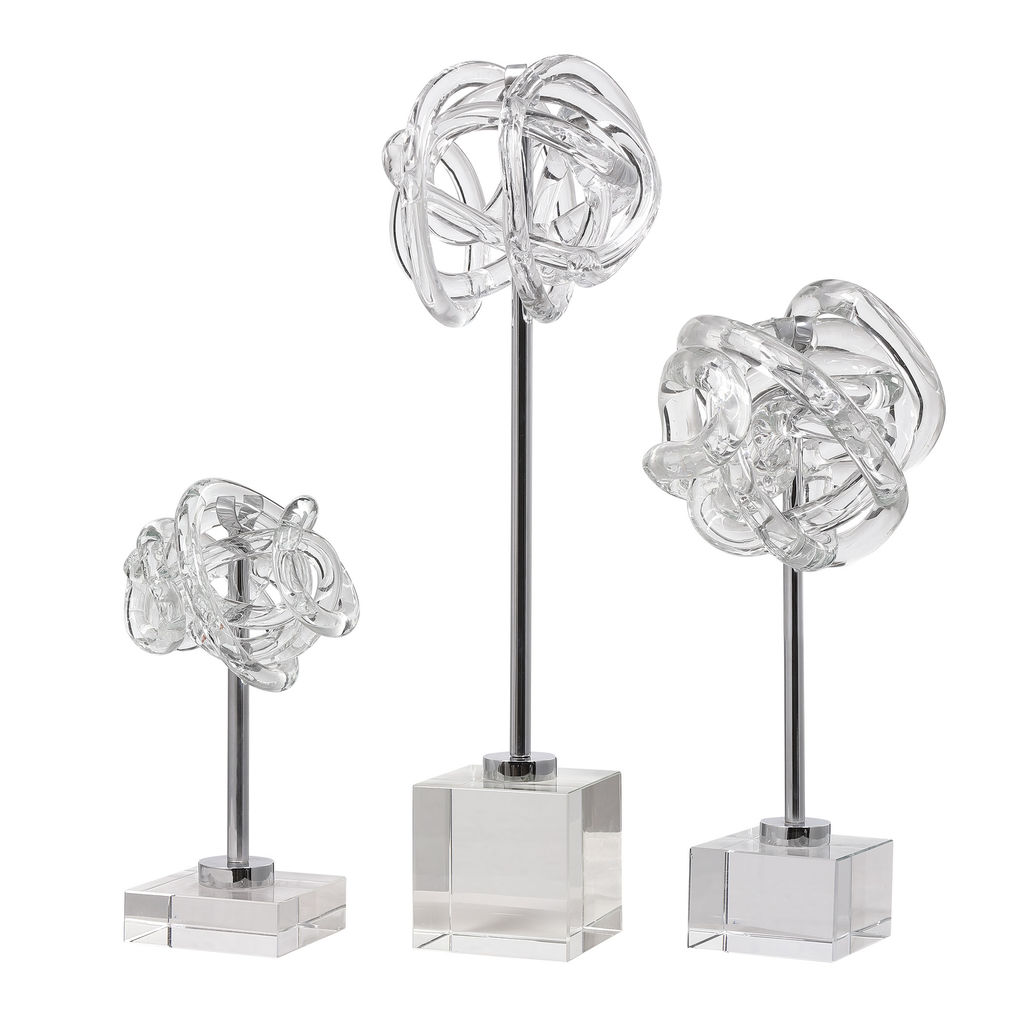 Preview image for Uttermost Neuron Glass Table Top Sculptures, S/3