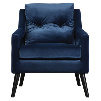 Uttermost O'brien Blue Velvet Armchair