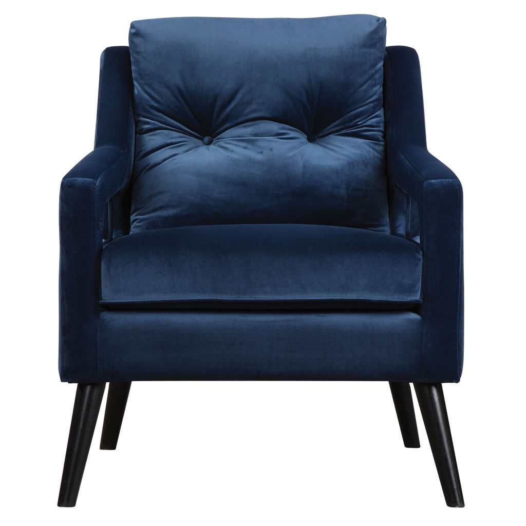 Uttermost O'brien Blue Velvet Armchair