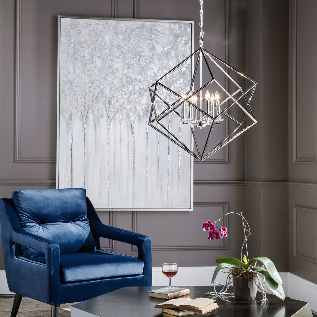 Uttermost O'brien Blue Velvet Armchair