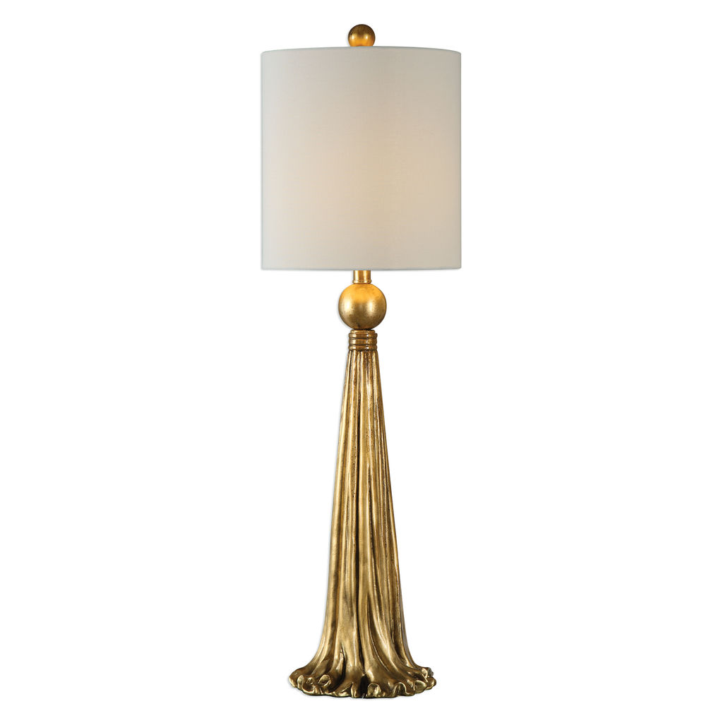 Preview image for Hollywood Regency Style Lamp Metallic Gold Lamp