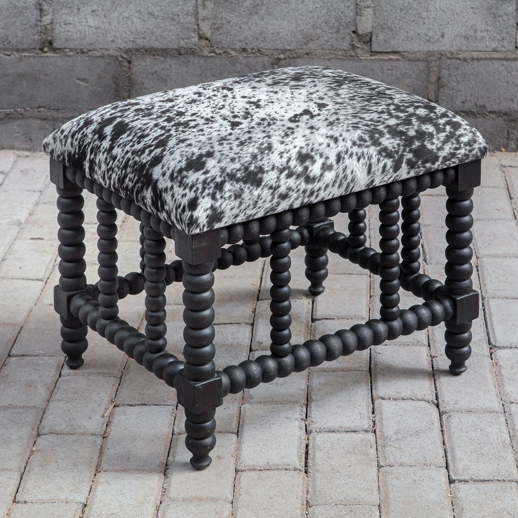 FAUX Cowhide Small Bench
