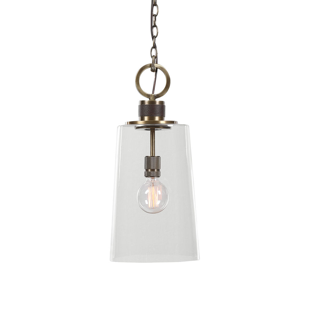 Preview image for Leather Wrapped 1 Light Mini Pendant