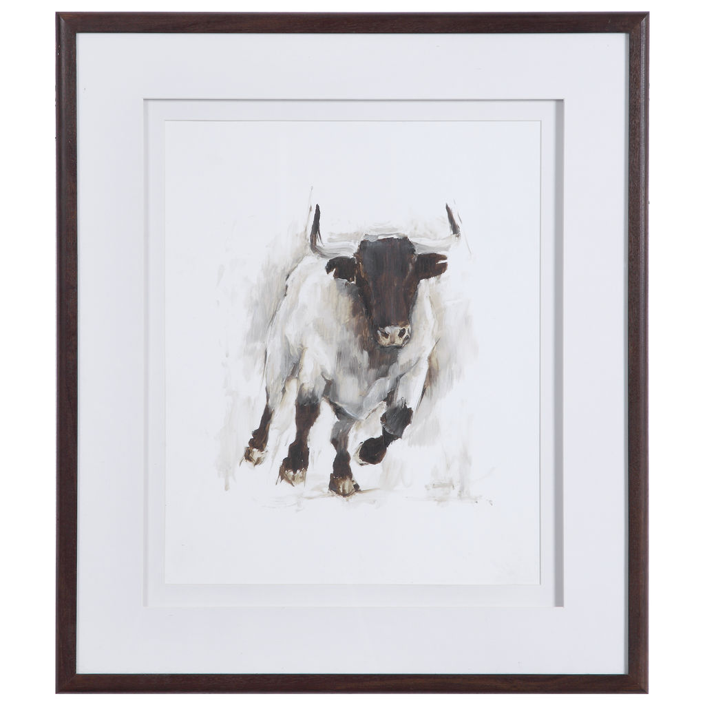 Preview image for Uttermost Rustic Bull Framed Animal Print