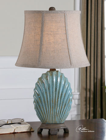 Uttermost Seashell Blue Buffet Lamp