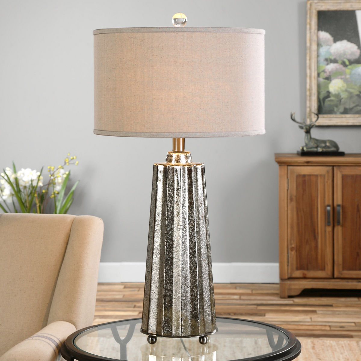 Mercury Glass Table Lamp