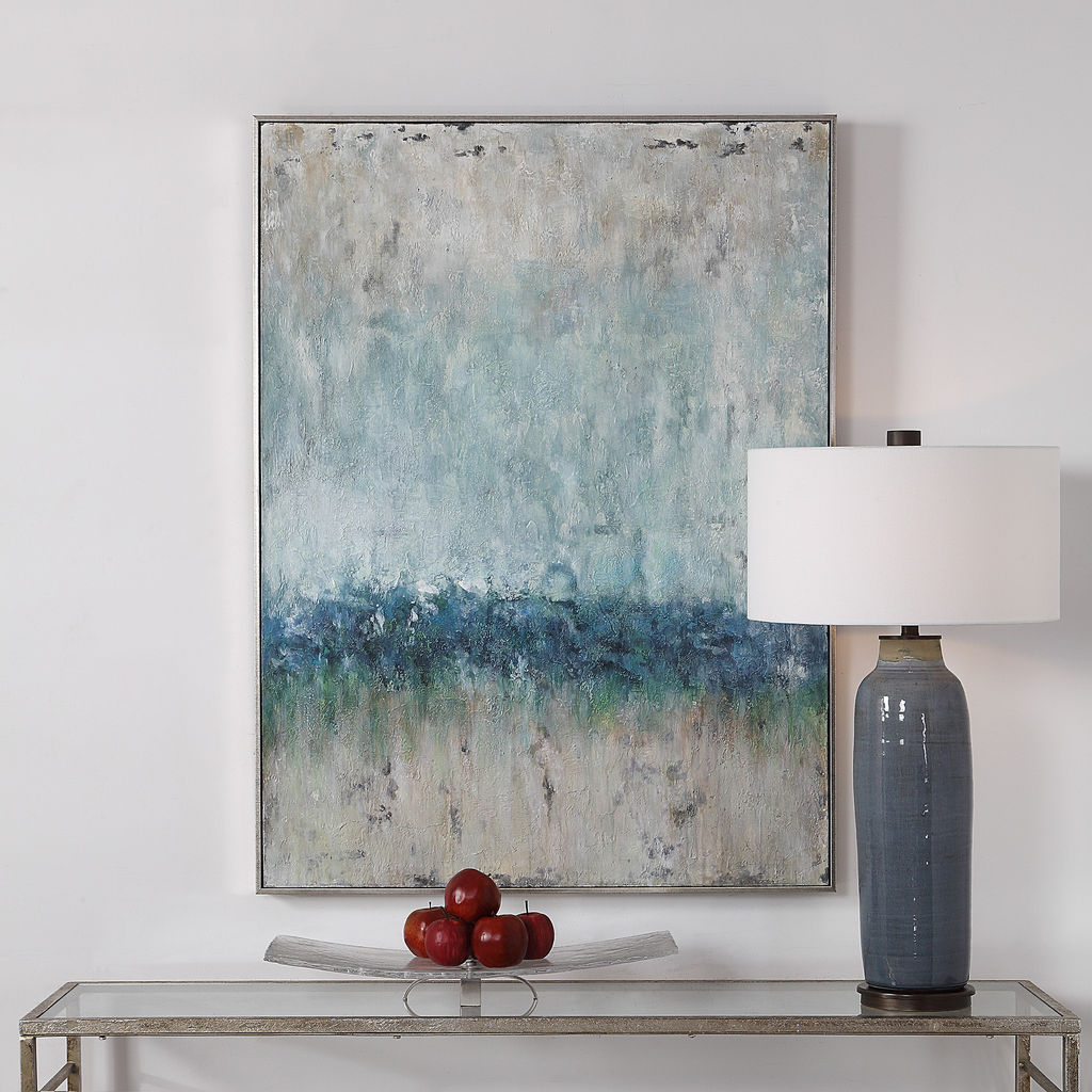 Wall Art - Painted Tidal Wave In Multicolors (47"H x 35"W)