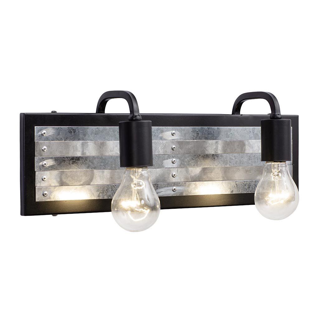 Abbey Rose 2-Lt Bath - Black/Galvanized