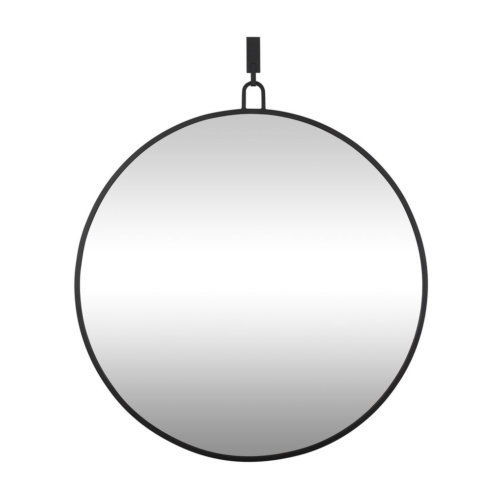 Stopwatch 40-In Round Mirror - Black