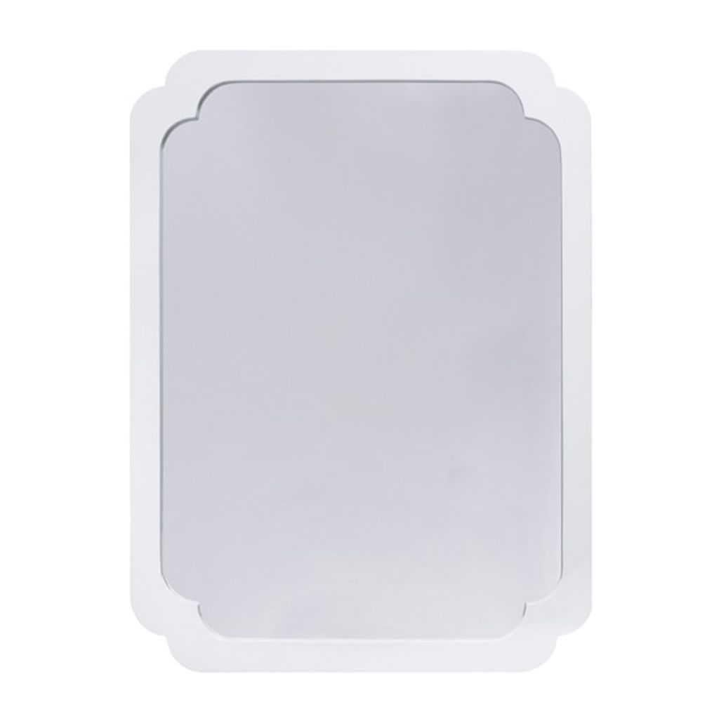 White Lacquer Wall Mirror (40"H x 30"W)