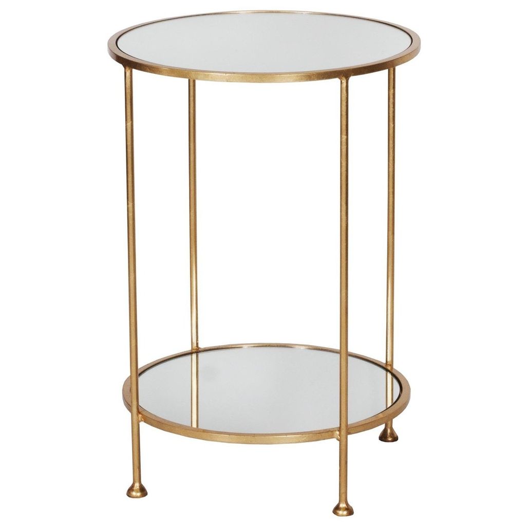 Gold Leaf 2-Tier Side Table