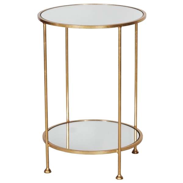 Chica, 2 Tier Gold Lf Side Table