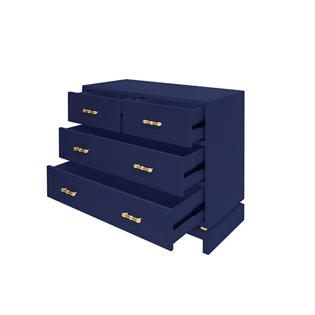 Blue & gold 4 Drawer Chest