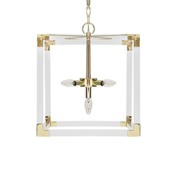 Eli Br, Sq Acrylic Pendant