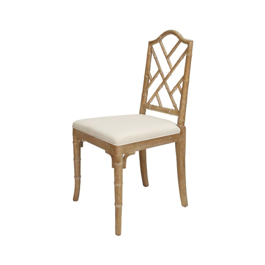 Worlds Away Fairfield Bamboo Dining Chair Cerused Oak