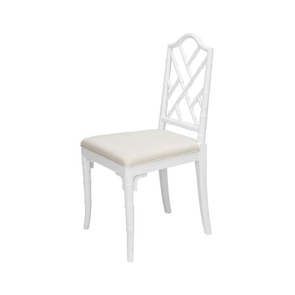 Worlds Away Fairfield White Bamboo Dining Chair