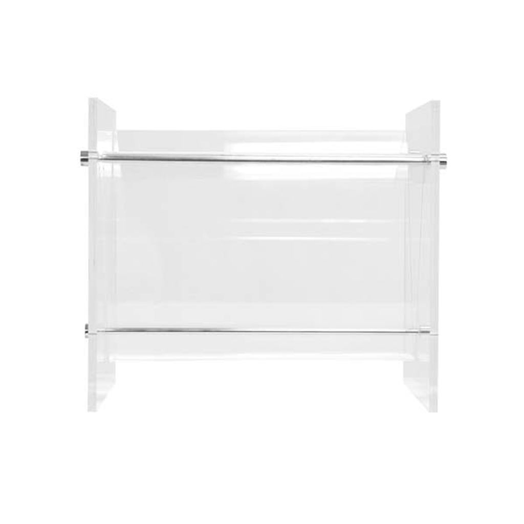 Preview image for Gaines, Lucite Magazine Rack  With Brass Detail