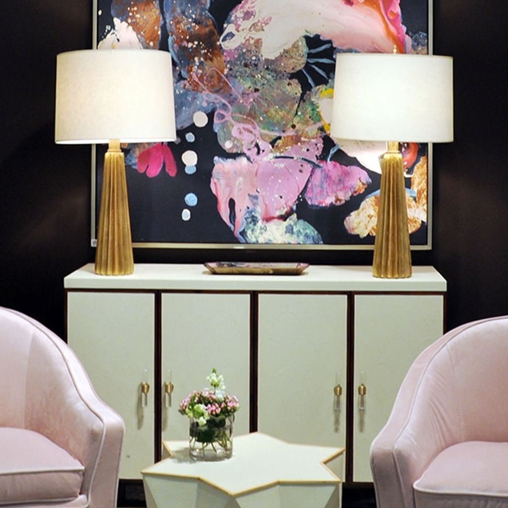 Hensley G, Gold Leaf Tassel Lamp