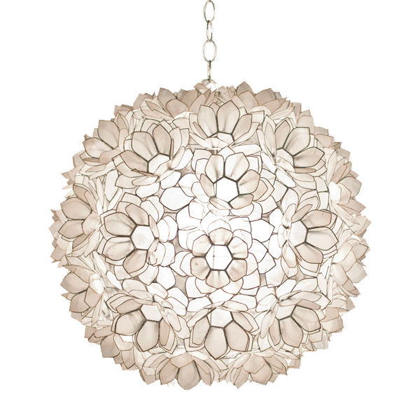 Jupiter, 20" Dia Capiz Lotus Pendant