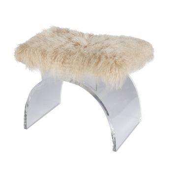 Marlowe Mon, Lucite Arched Stool