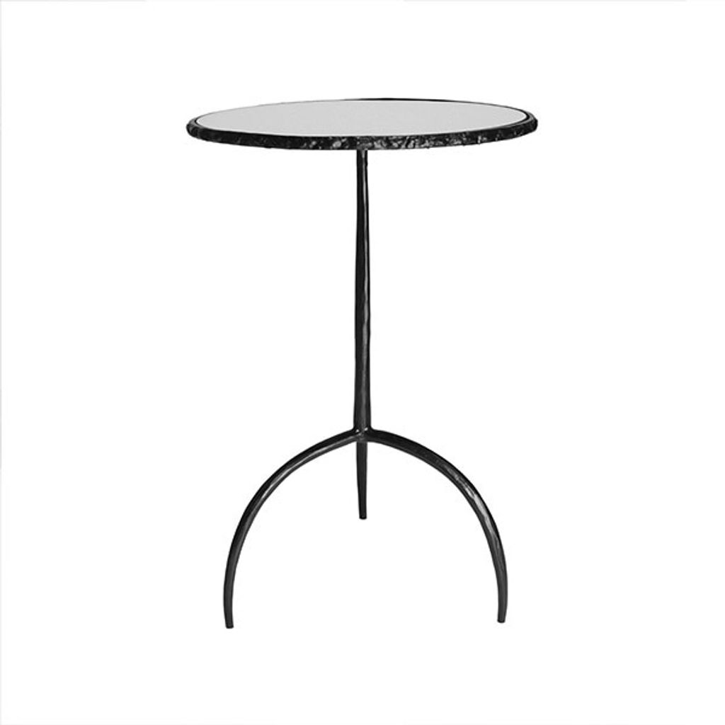 Preview image for Opal Blk, Round Rough Edge Iron Table
