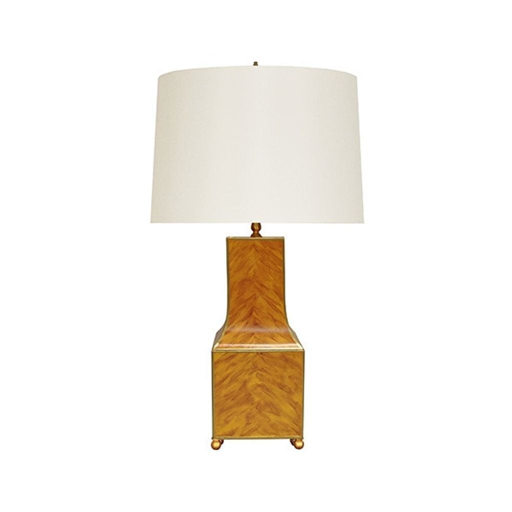 Preview image for Renata Tort, Handpainted Pagoda Table, Lamp, In Tortoise Shell