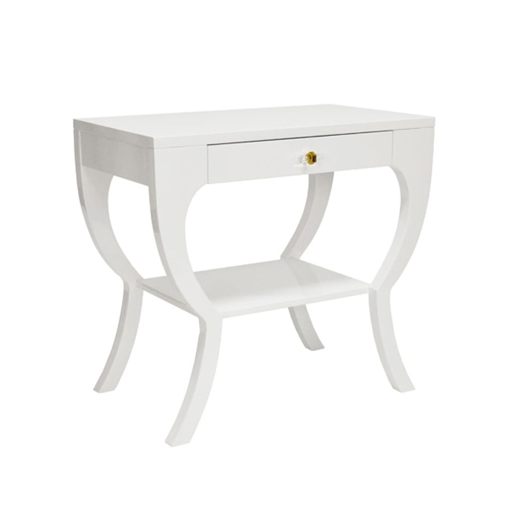 Sonya Wh, Curvy Side Table