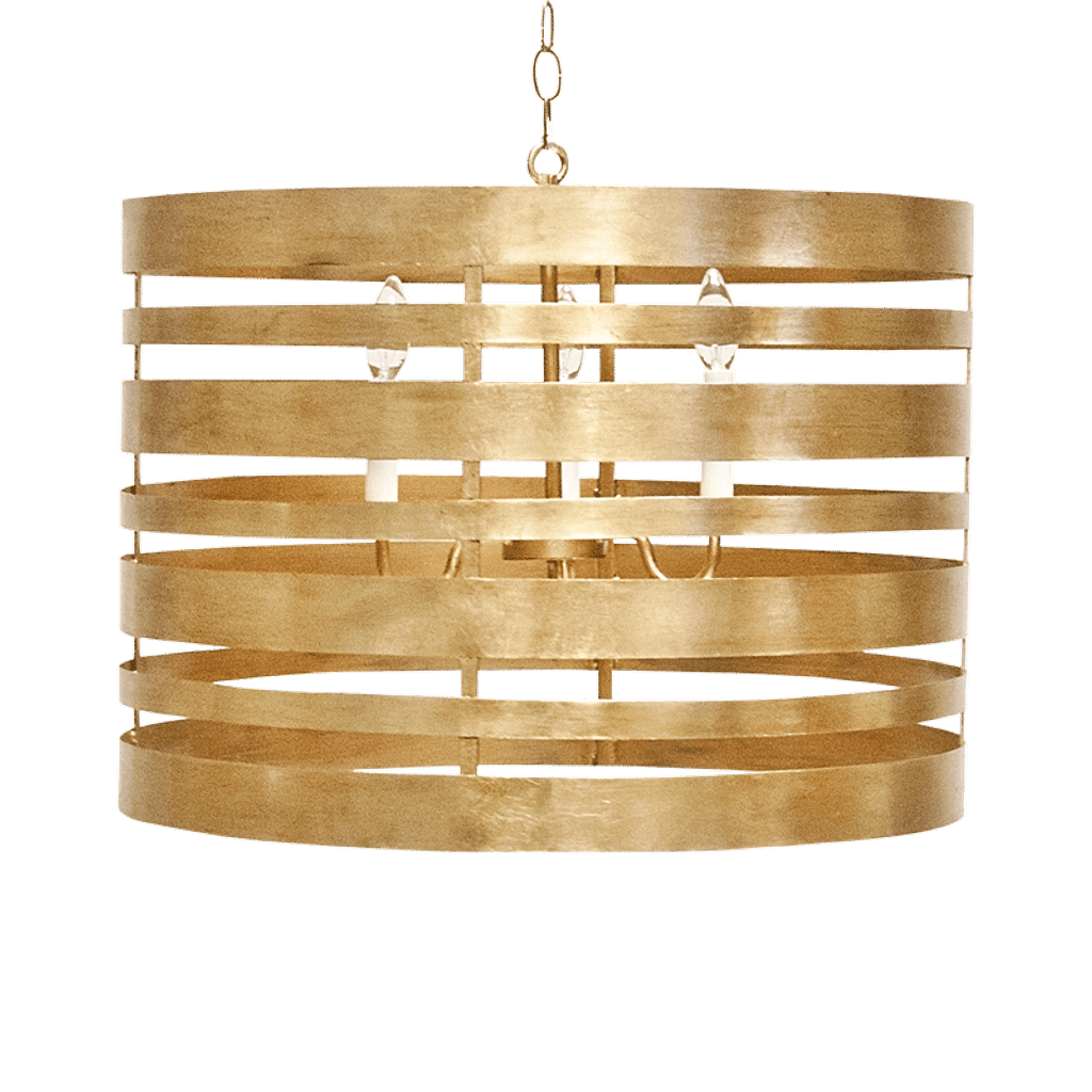 Preview image for Turner G, Gld Lf Metal Striped Pendant
