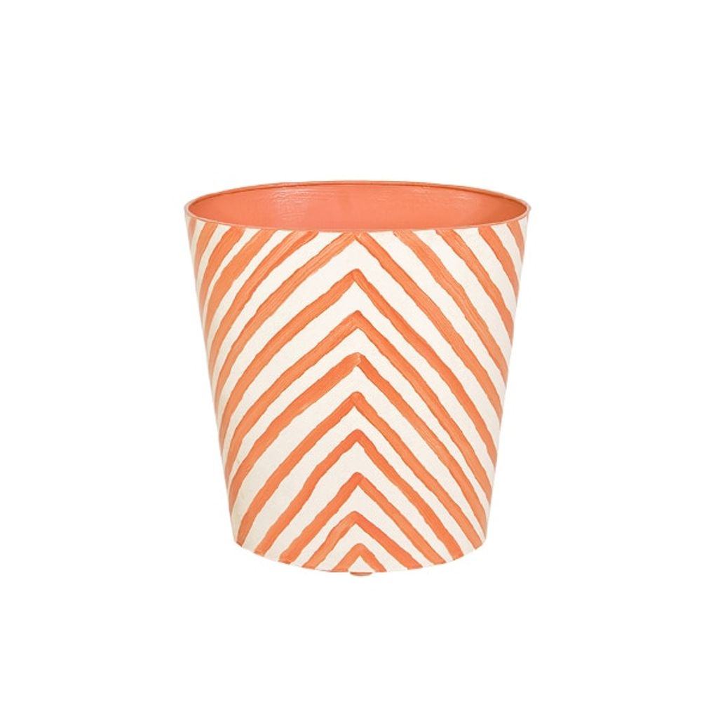 Preview image for Wbzeo, Oval Wastebasket Zebra Orange/Cream
