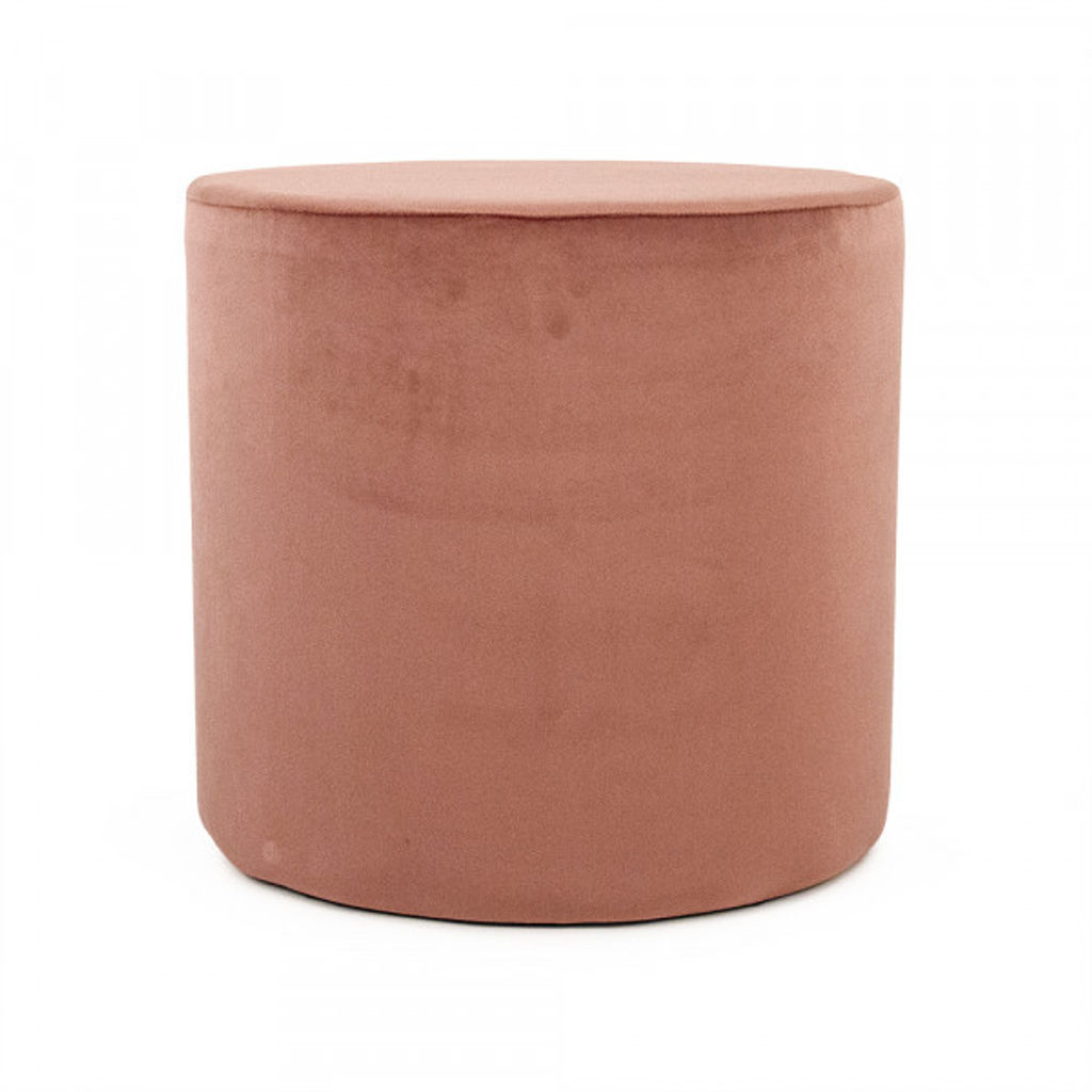 Mauve Rose Velvet Stool