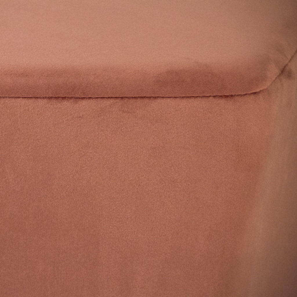 Mauve Rose Velvet Twisted Pentagon Stool