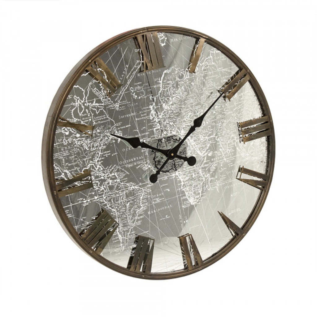 Preview image for Mirrored Iron Clock W/ Led Light