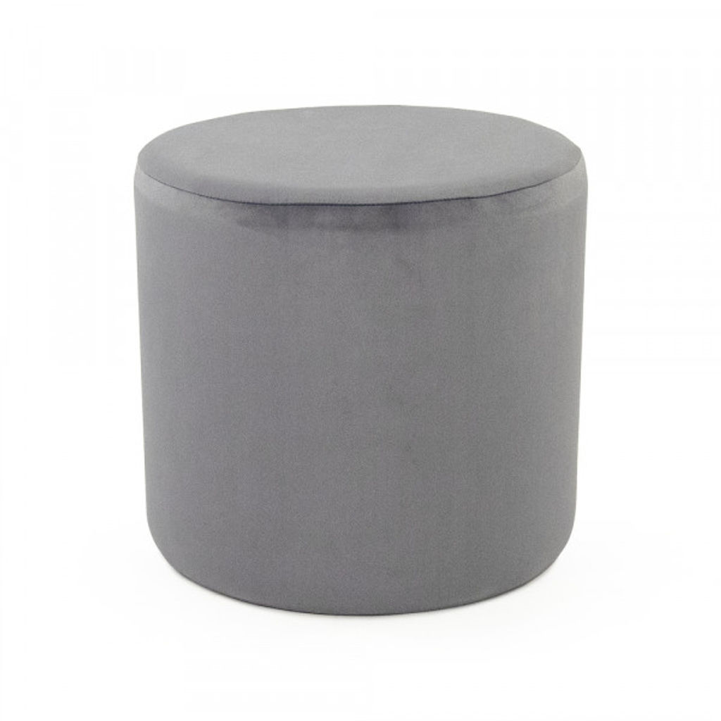 Pale Blue Velvet Stool