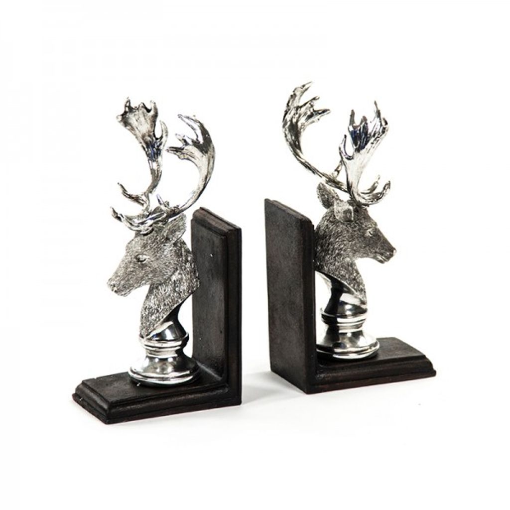 Preview image for Silver Electroplated Deer Head Bookends