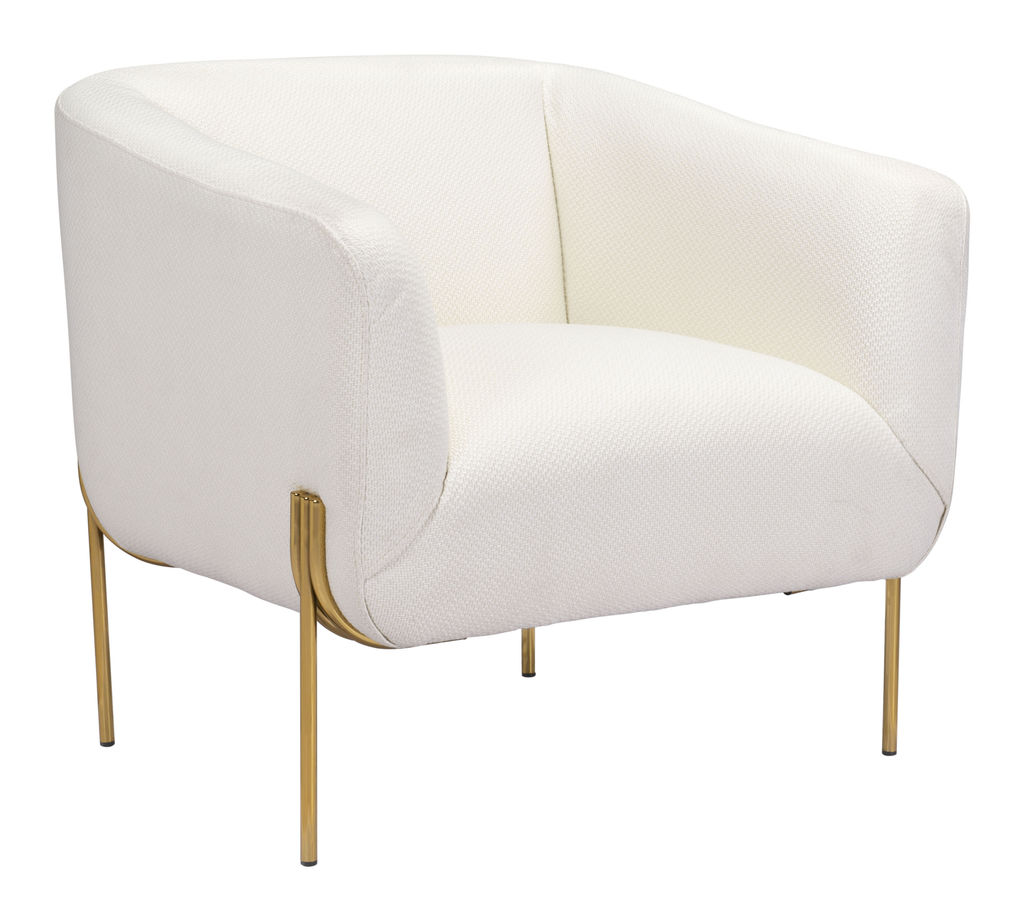 Preview image for Micaela Arm Chair Ivory & Gold