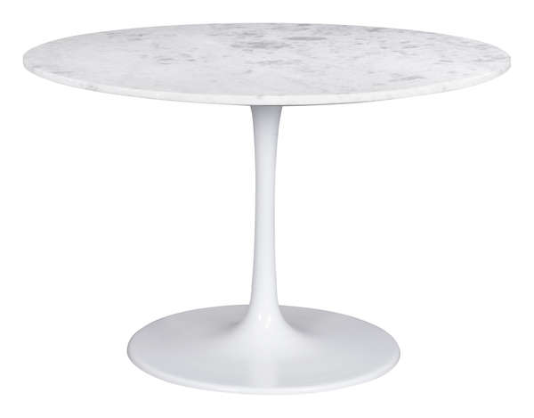Tulip Dining Table White Marble