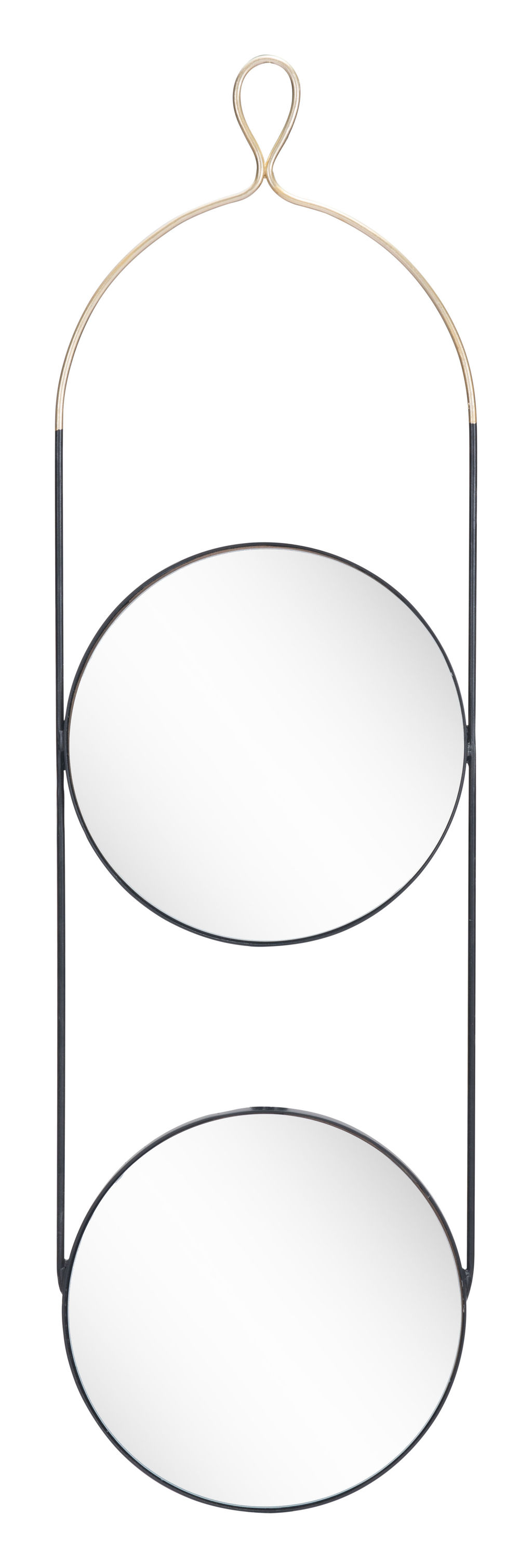 Zodiac Round Mirror Gold & Black